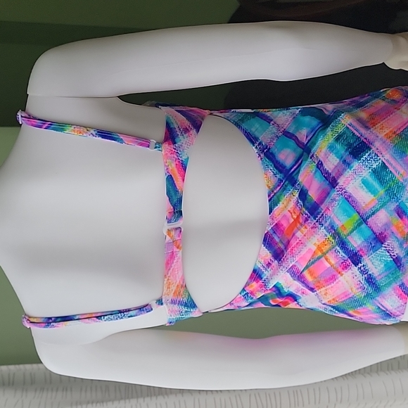 Ocean Pacific OP Retro Tankini Swim Top Beach Pool Resort Medium - Picture 4 of 13